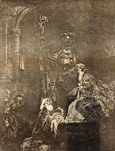 The Presentation in the Temple in the Dark Manner by Rembrandt van Rijn